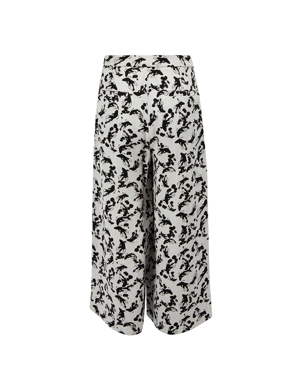 Tibi Women's Black & White Patterned Culottes In Good Condition For Sale In London, GB