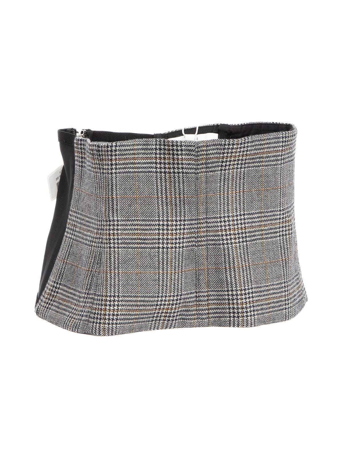 CONDITION is Never worn, with tags. No visible wear to corset belt is evident on this new Tibi designer resale item. Details Houndstooth Grey - black and white Mesh panels at back Zip fastening Made in China Composition 100% wool Lining 100% cotton