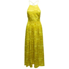 Tibi Yellow Sleeveless Maxi Dress