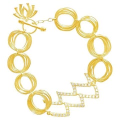 Twin Elegance Aquarius Zodiac Tibisiri Link Bracelet
