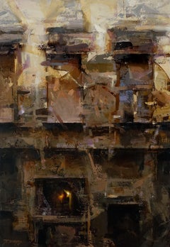 "The Layers of Time" (2024) By Tibor Nagy, Original Cityscape Oil Painting