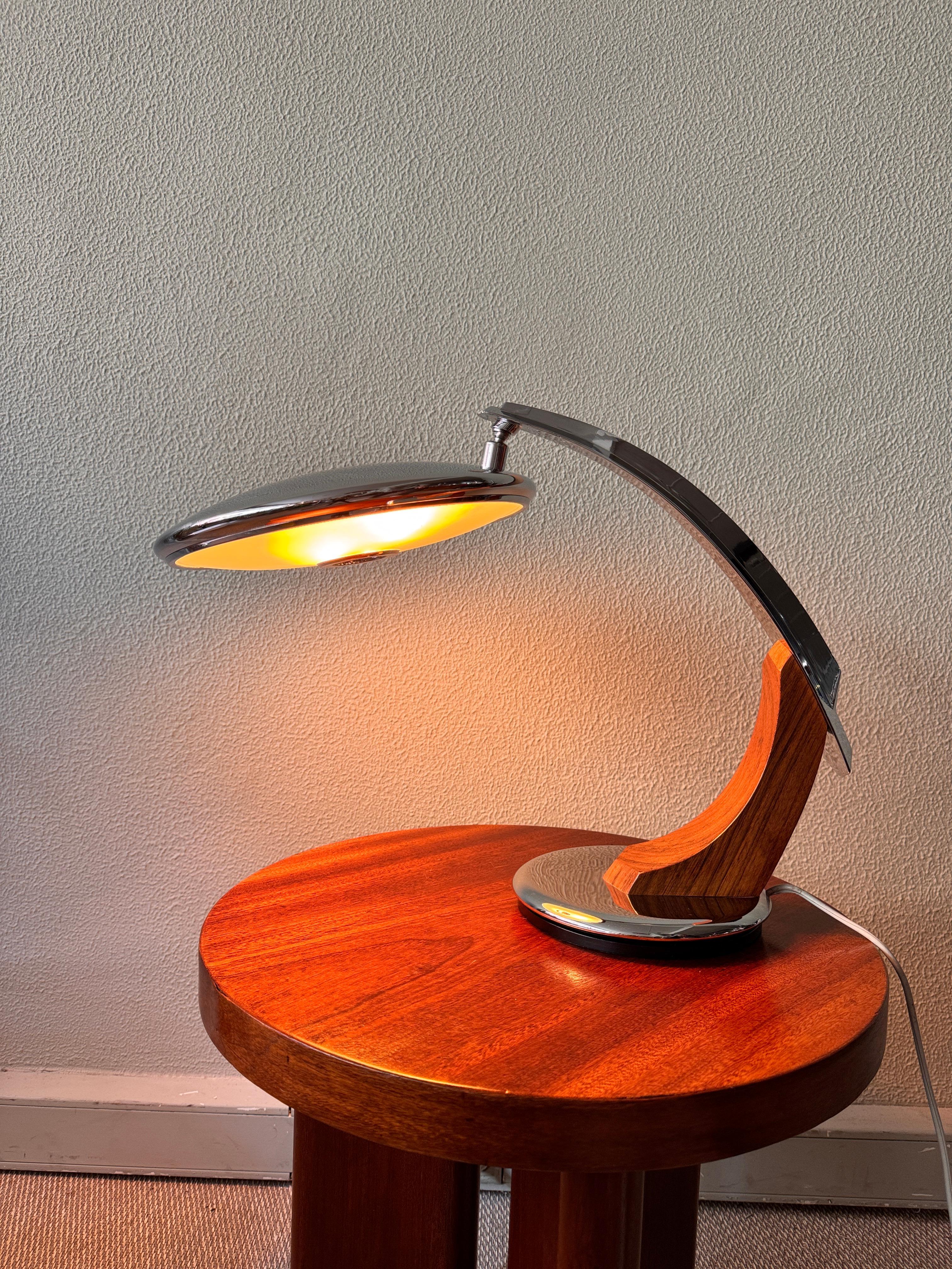 Spanish Mid-Century Chrome and Wood 