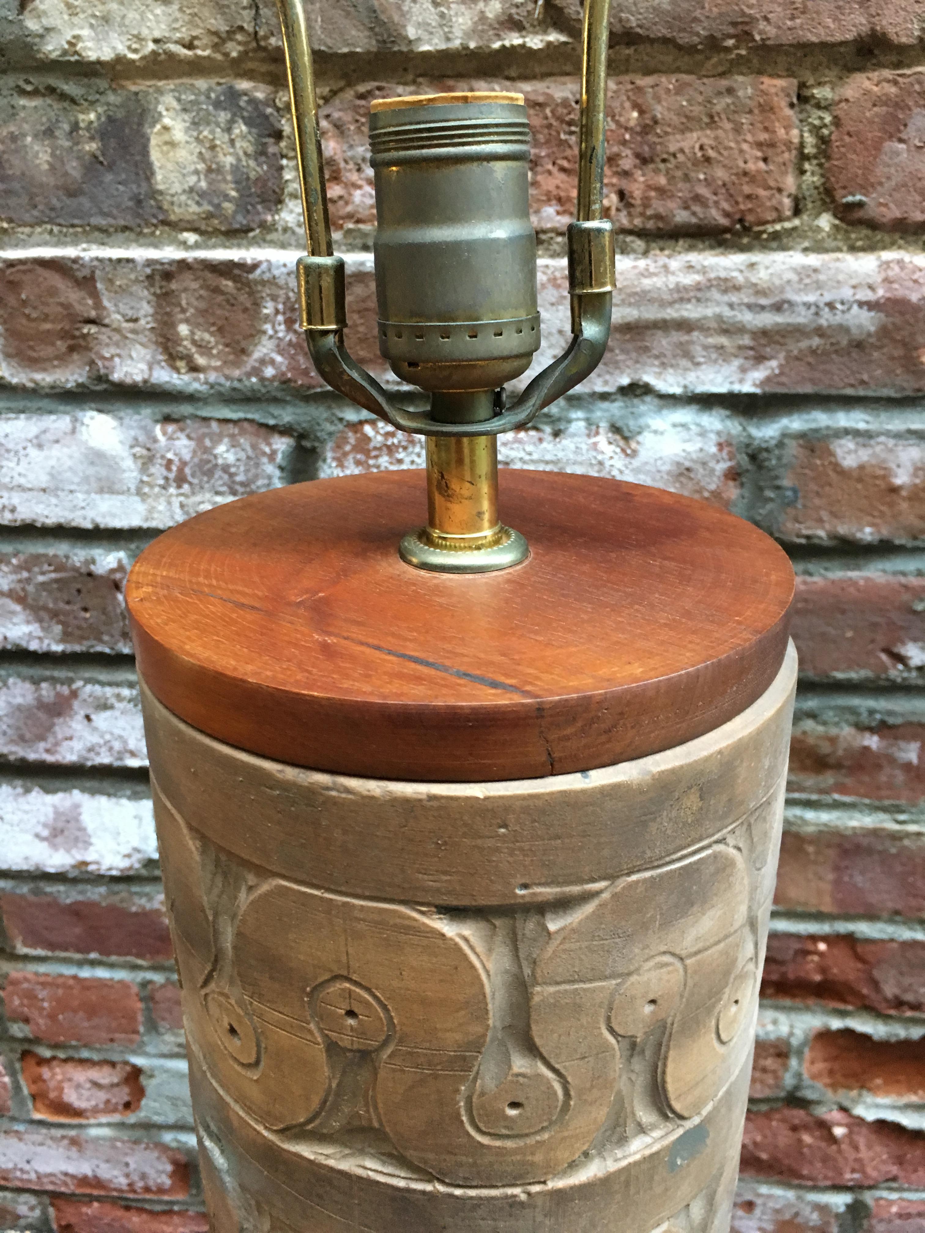 TIC for Raymor Italian Pottery Lamp In Good Condition In Garnerville, NY