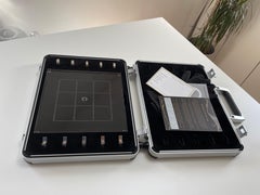 Tic Tac Toe Sterlingsilber mit Acrylbrett im Spielekoffer