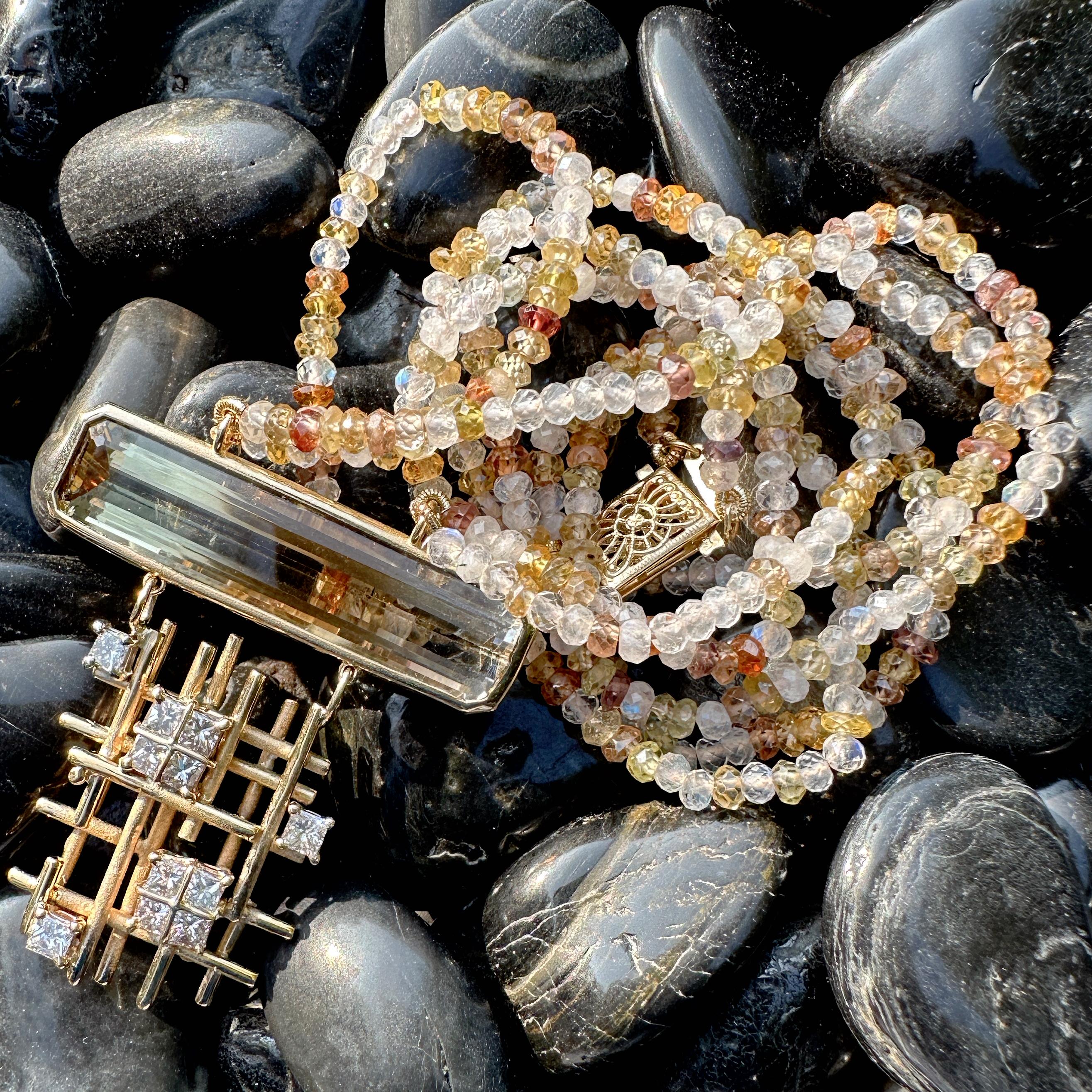 Contemporain Collier en or jaune 