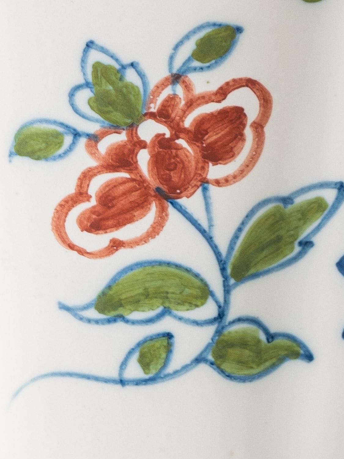 Lámparas de Chinoiserie Tichelaar Makkum Delft (1940-60) Nuevas pantallas de terciopelo verde en venta 2