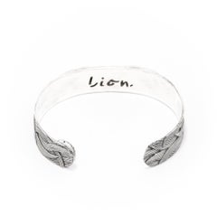 Tichu Citrine Lion Eyes Cuff in Sterling Silver and Crystal Quartz 'Size M'