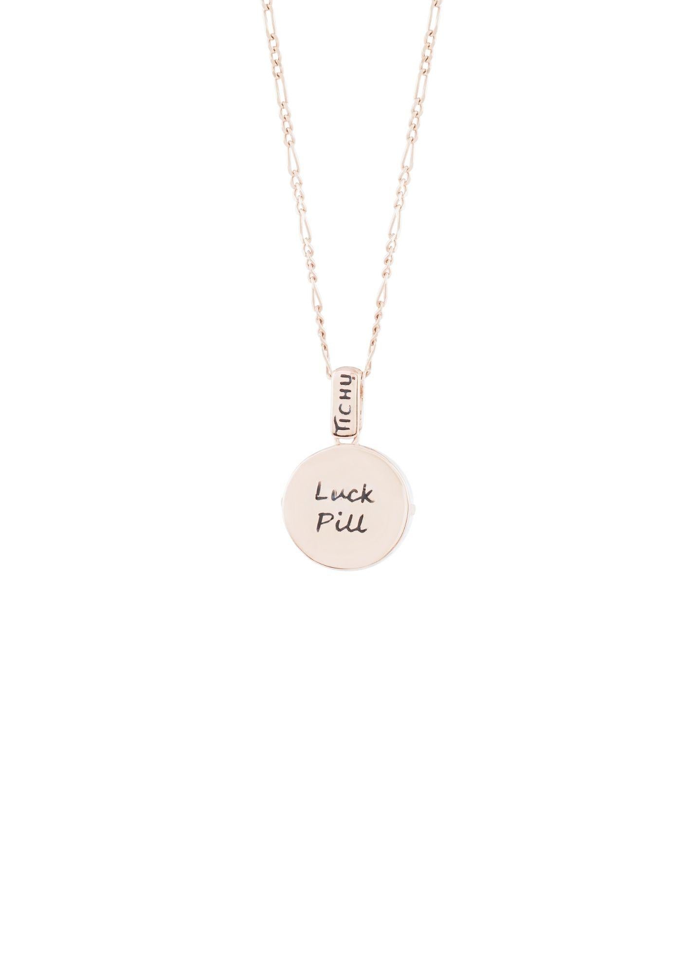 Fate is predestined by things we create unconsciously for ourselves. The Luck Pill reinforces only positive energies, building good luck.

Each Luck Pill Pendant is handcrafted in Sterling Silver, specially Pill cut Crystal Quartz. The use of