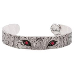 Tichu Ruby Tiger Eye Cuff in Sterling Silver 
Crystal Quartz 
Size M
