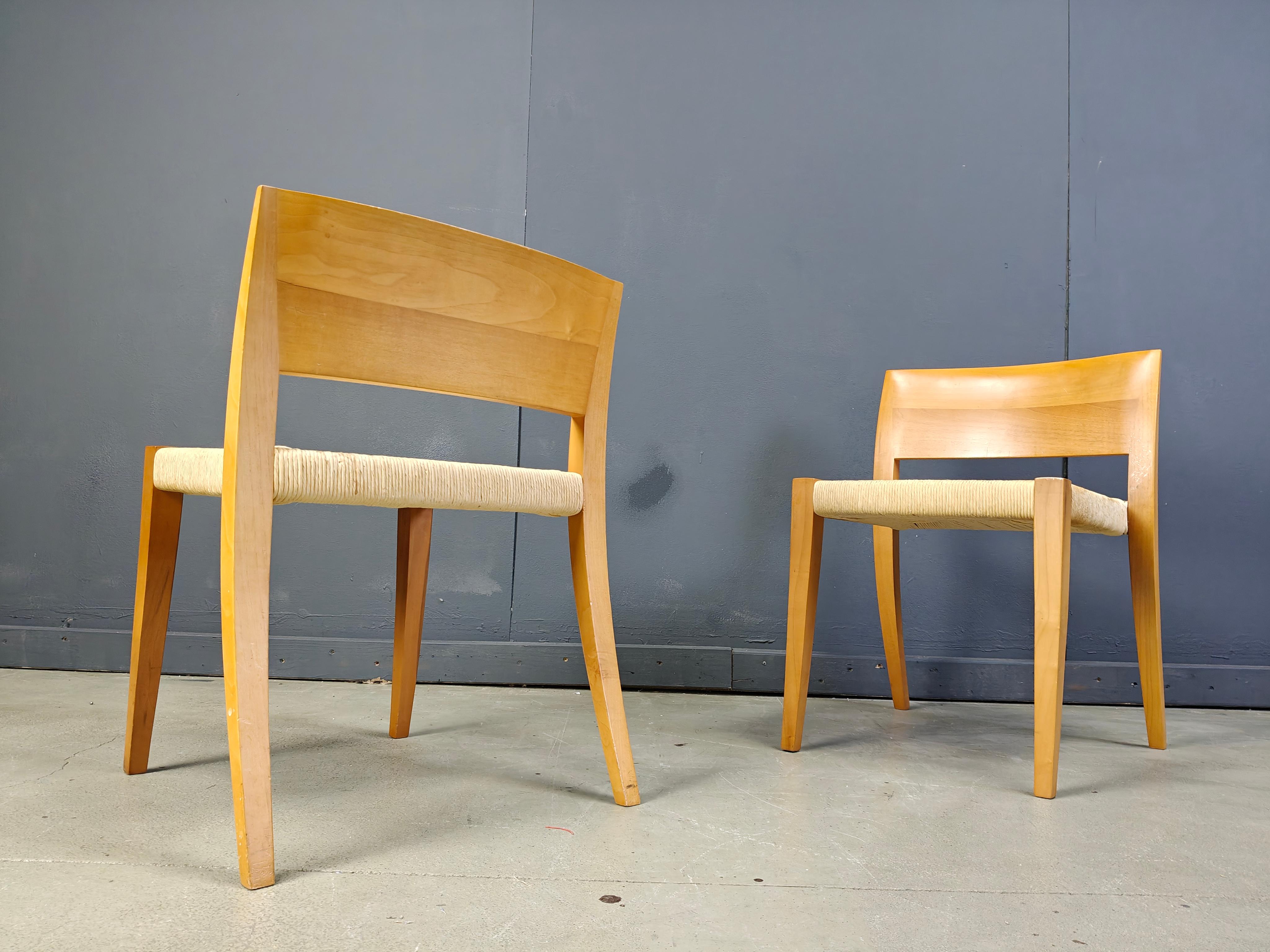 Sillas de comedor Ticino de Bruno Reichlin para Molteni, años 90 en Bueno estado para la venta en Leuven, Vlaams Gewest