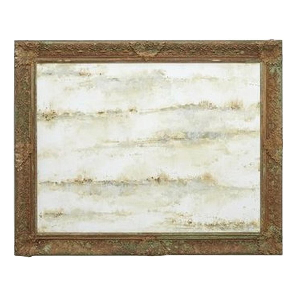 "Tidal Gloaming" Original Watercolor on Birch by Artist Kim Petty, Antique Frame For Sale