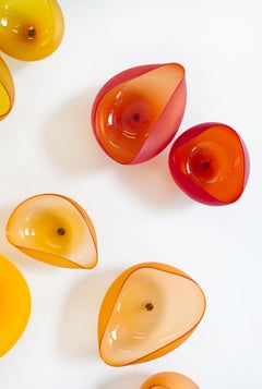 Burton Topography Blown glass wall installation