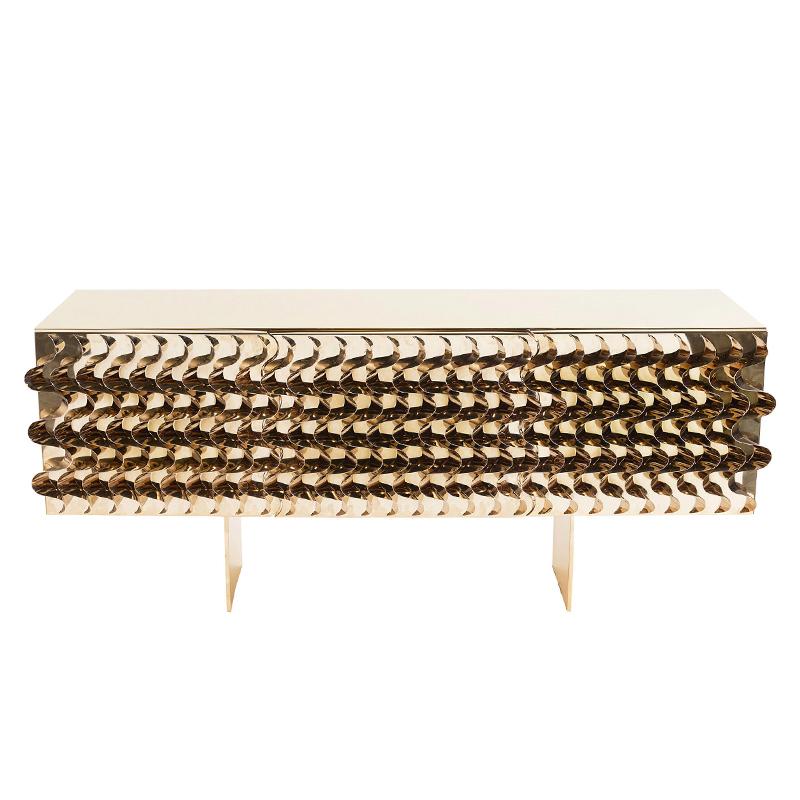 Paradise Sideboard with Solid Brass in Gold Finish For Sale at 1stDibs