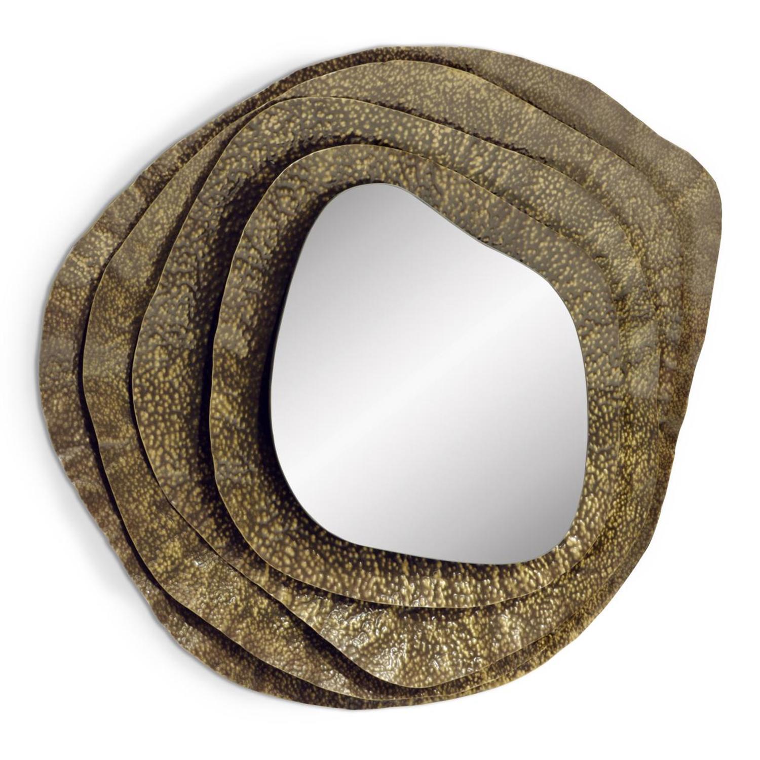Hand-Crafted Tide Round Mirror For Sale