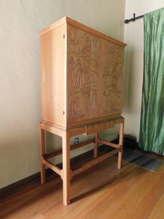 "Tidens Cavalcade" Storage Cabinet-Bar by Eugene Höglund, circa 1930
