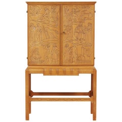 "Tidens Cavalcade" Storage Cabinet-Bar by Eugene Höglund, circa 1930