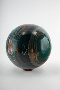 Tides in Stone: Large Ocean Jasper Sphere, 8.5"