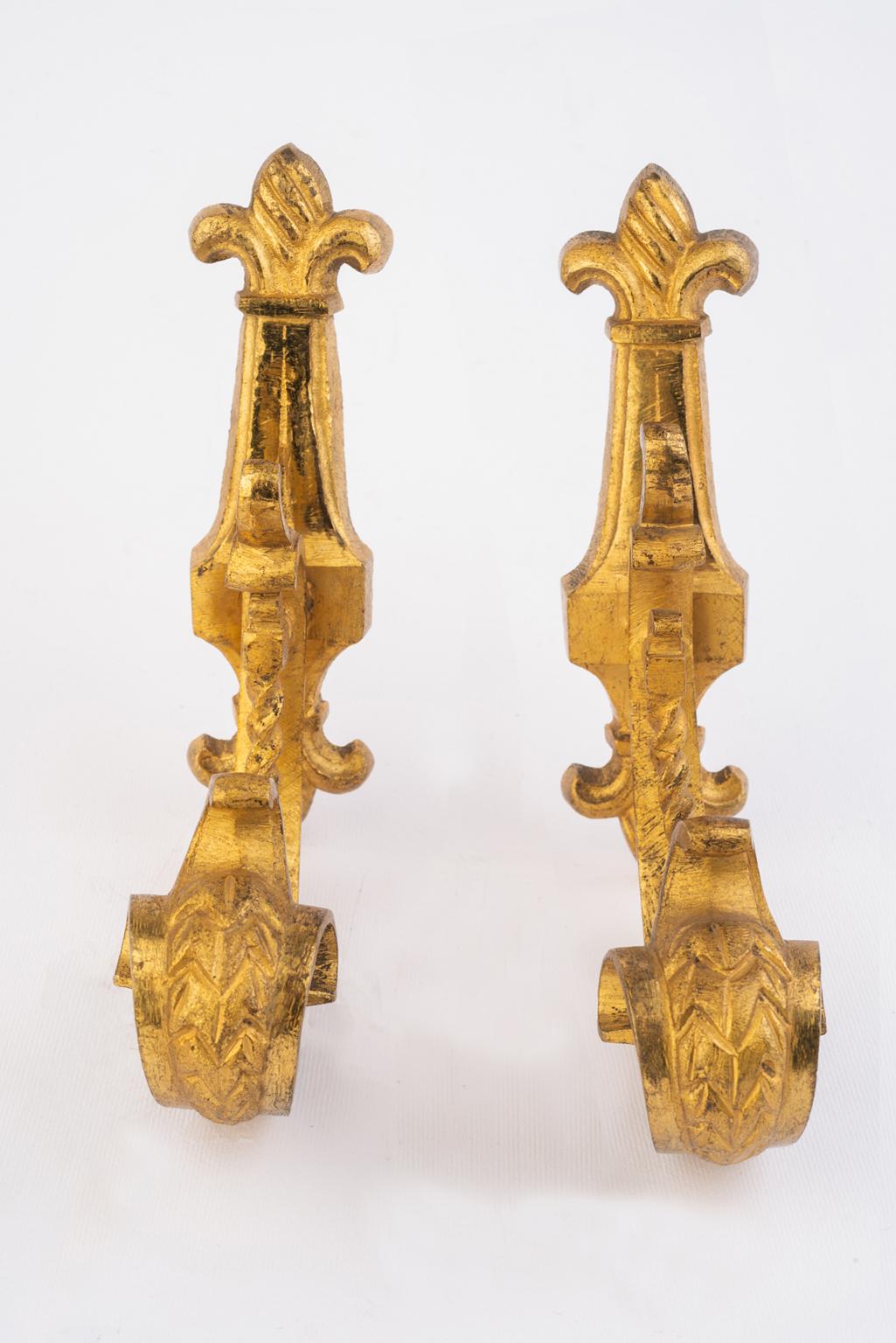 O/6770-4 .Very elegant gilt tie-backs, to give a touch of elegance to Your curtains.  Gilded with galvanic process.