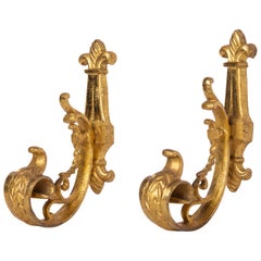 Antique Tie-Backs Gilt Pair for Curtains