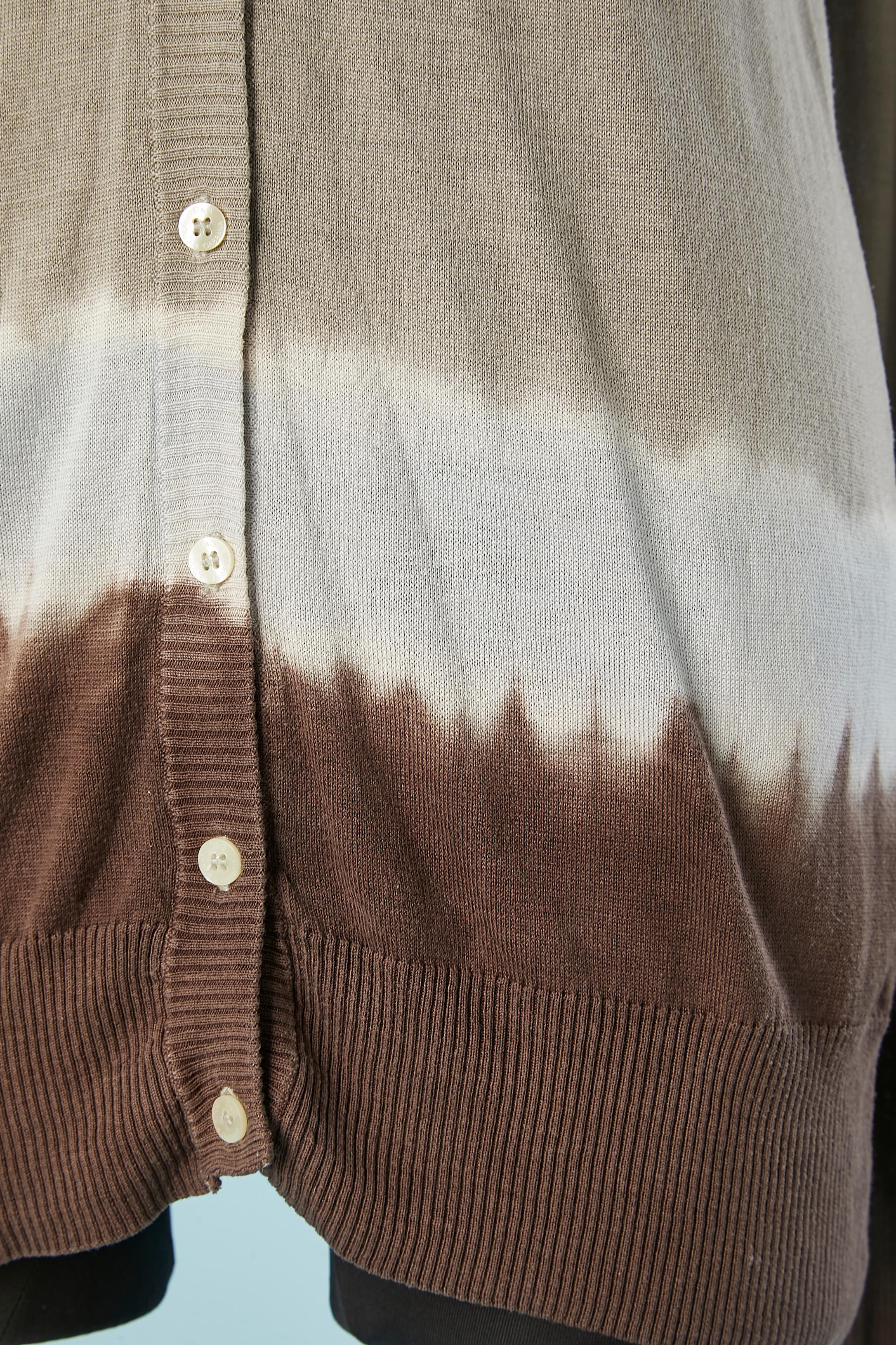 Gris Cardigan en maille de soie Tie &Dye D&G by DOLCE & GABBANA en vente