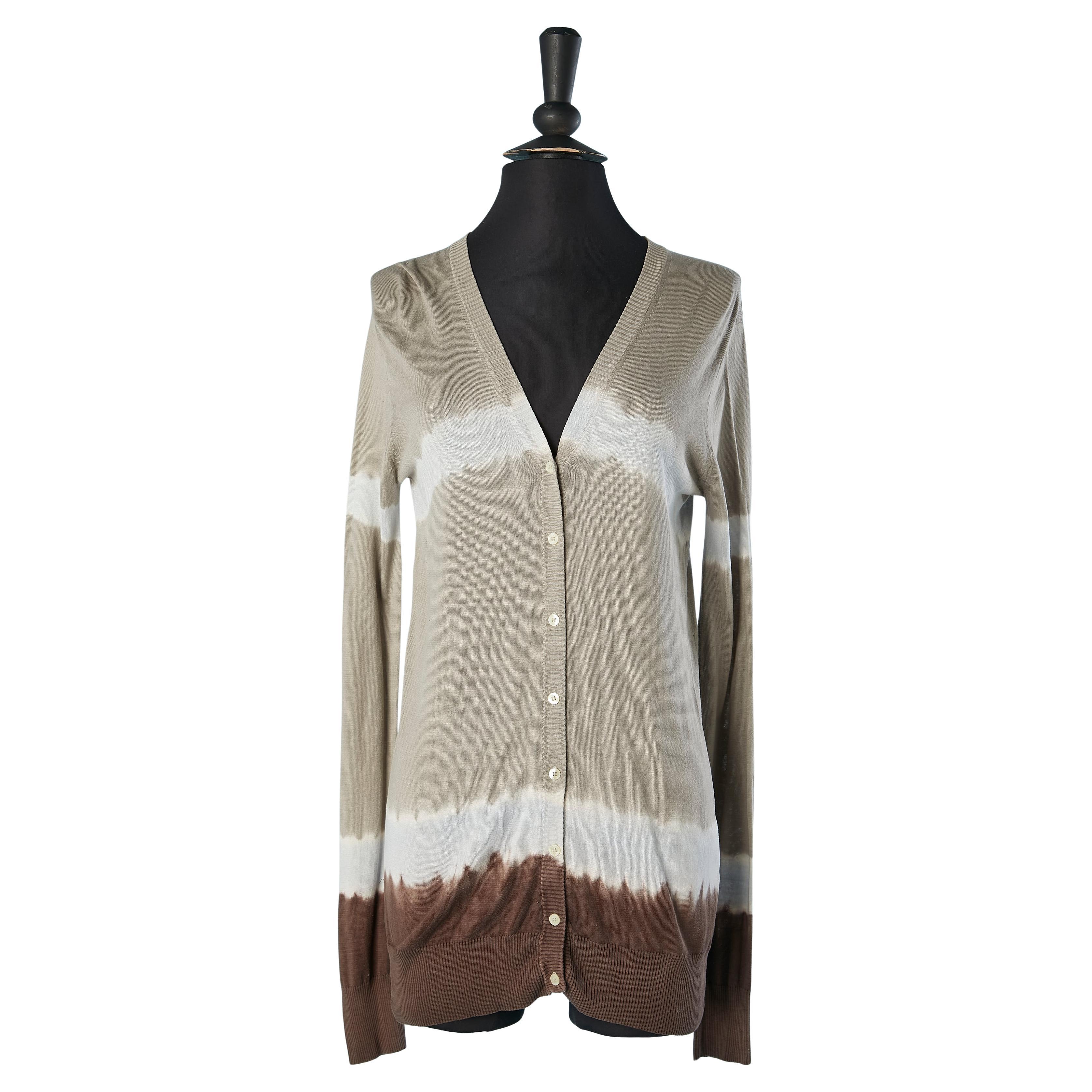 Tie &Dye Strickjacke aus Seidenstrick D&G von Dolce&Gabbana