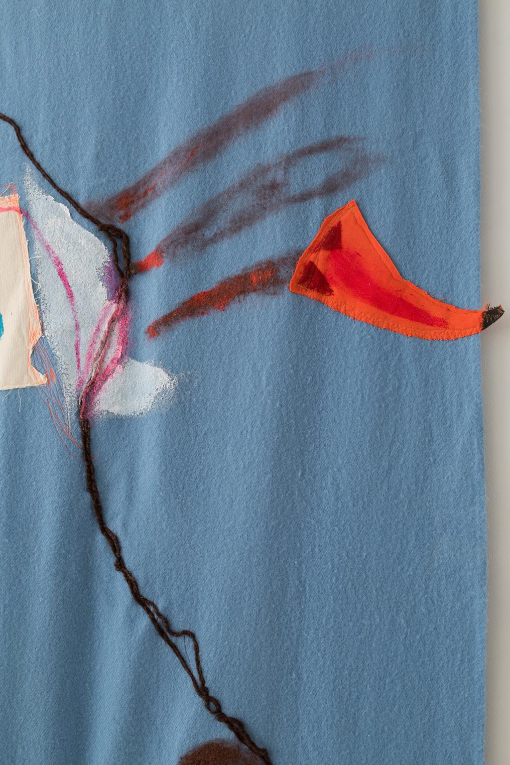 'Tie Up the Comfort Boat, II' Gestepptes Gemälde aus Wolle, Wandteppich, Textilkunst, auf Lager im Angebot 4