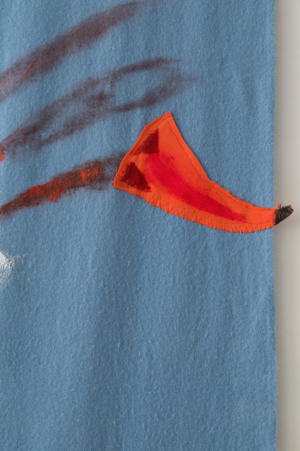 « Tie Up the Comfort Boat, II » - Peinture courtepointe tapisserie en laine - Art textile, en stock en vente 2