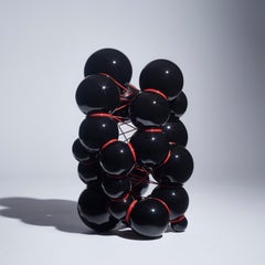 Black and Red Ceramic and PVC Sculpture, Steen Ipsen