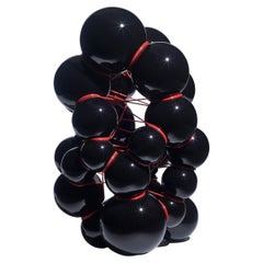 Sculpture en céramique et PVC noire et rouge, Steen Ipsen 