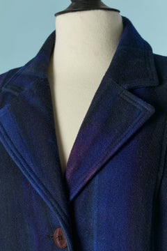 Tie&Dye wool single-breasted lightly padded coat VERSACE JEANS