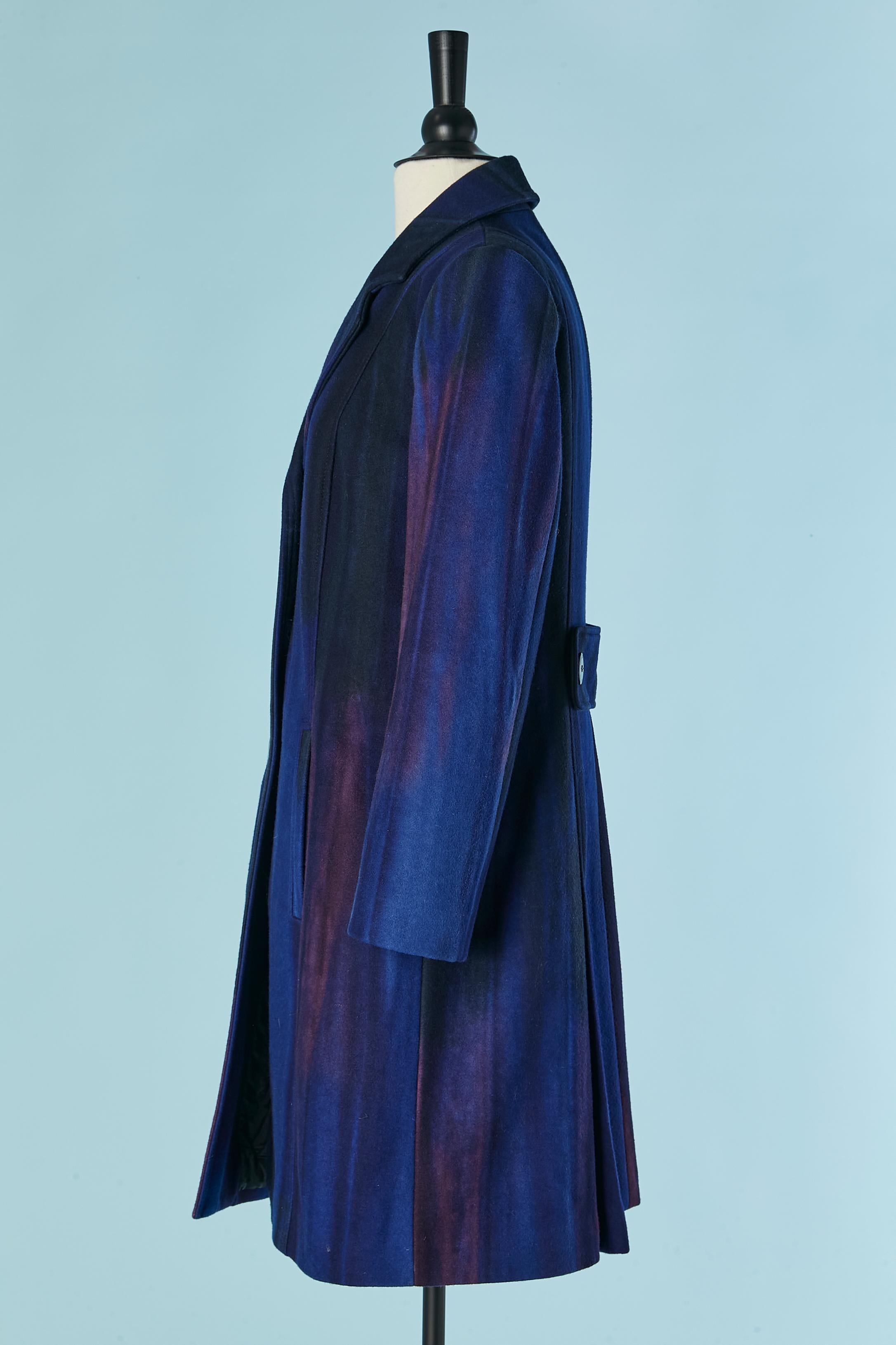 Donna Cappotto monopetto leggermente padellato in lana Tie&Dye VERSACE JEANS in vendita