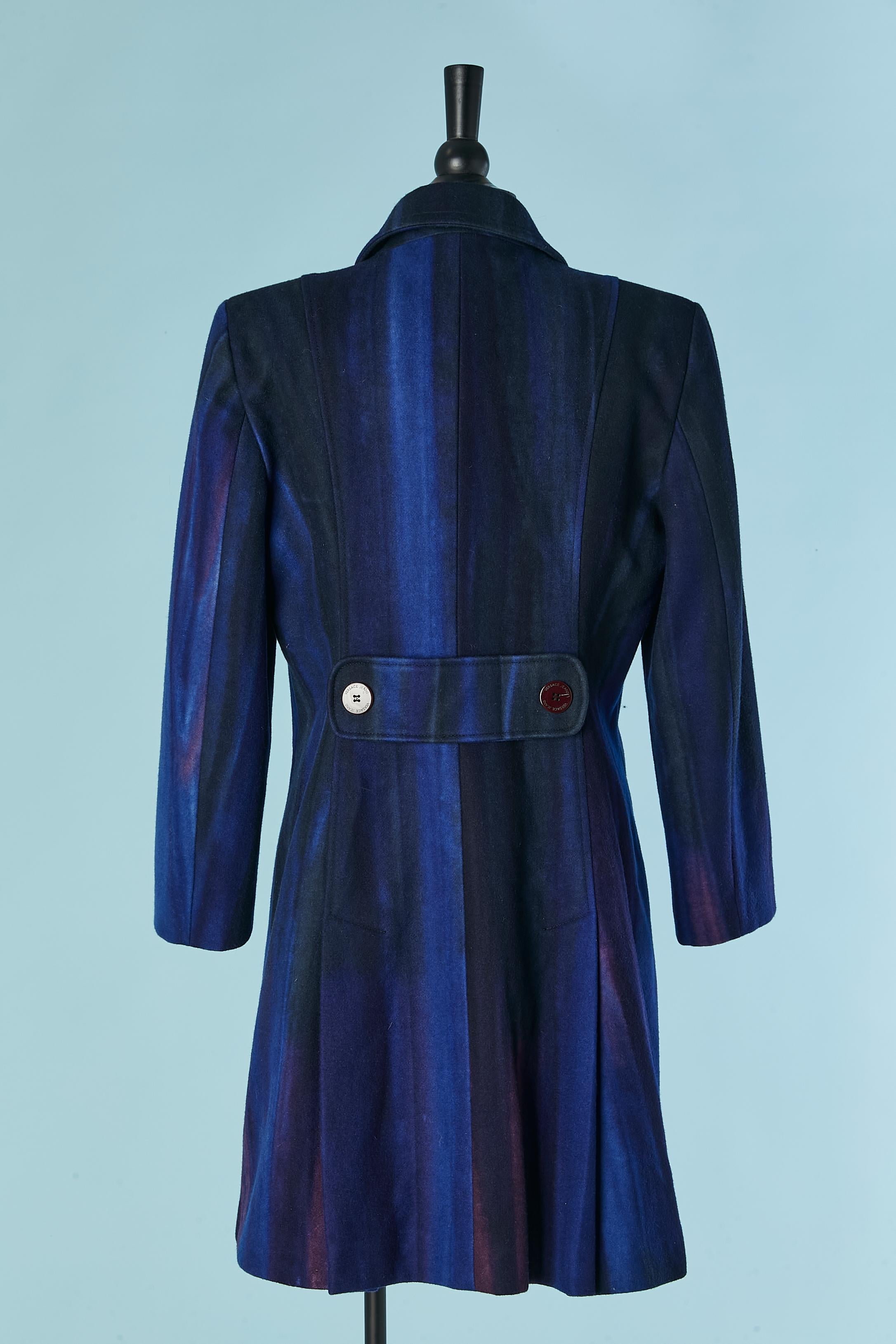 Cappotto monopetto leggermente padellato in lana Tie&Dye VERSACE JEANS in vendita 1