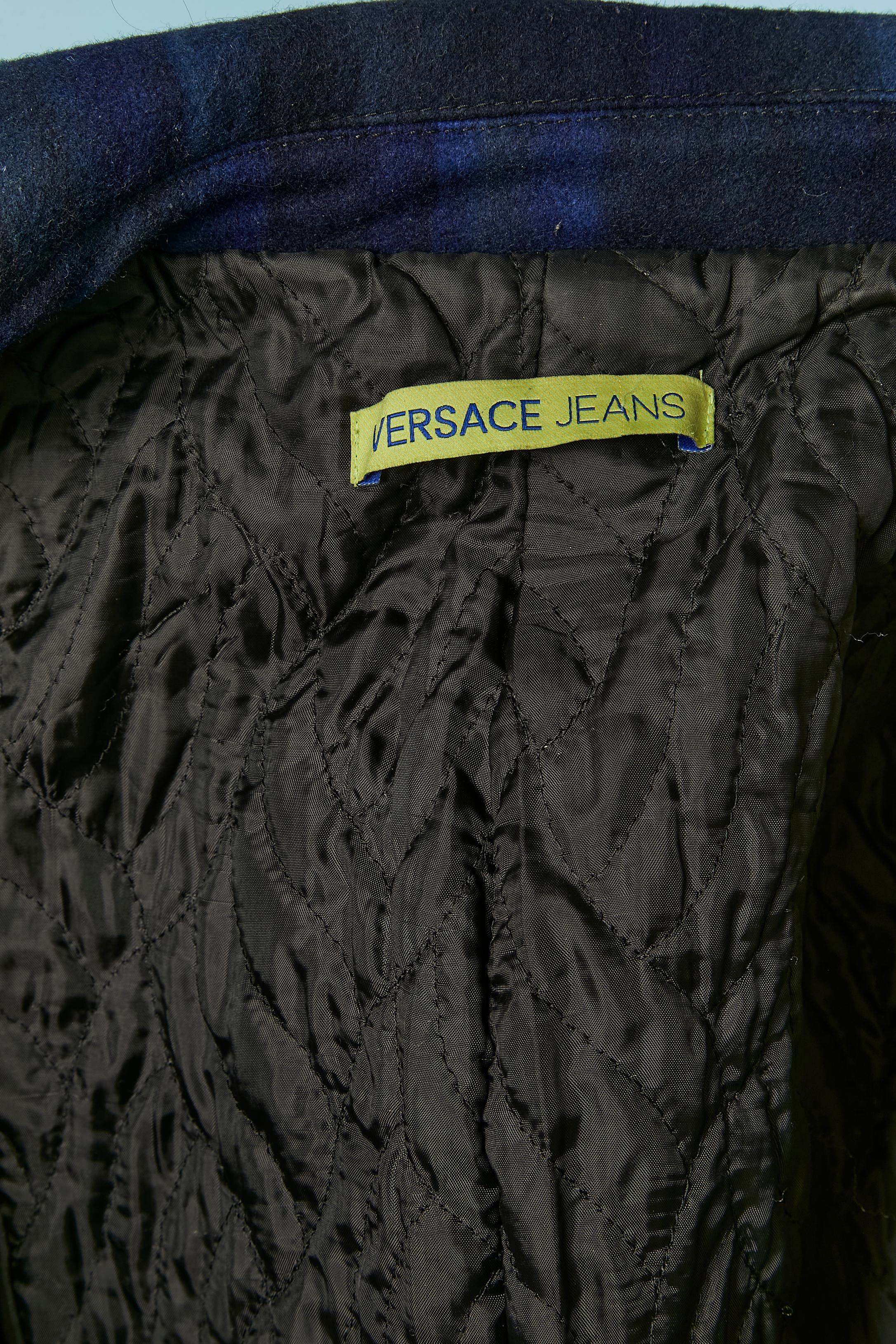 Cappotto monopetto leggermente padellato in lana Tie&Dye VERSACE JEANS in vendita 2