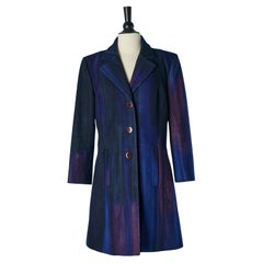 Tie&Dye wool single-breasted lightly padded coat VERSACE JEANS