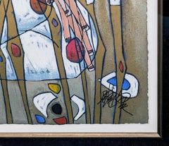 Morning with Cranes (custom framed large hand signed serigraph)