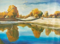 Tiehong Xiong Landscape Original Oil On Canvas "Scenery III"