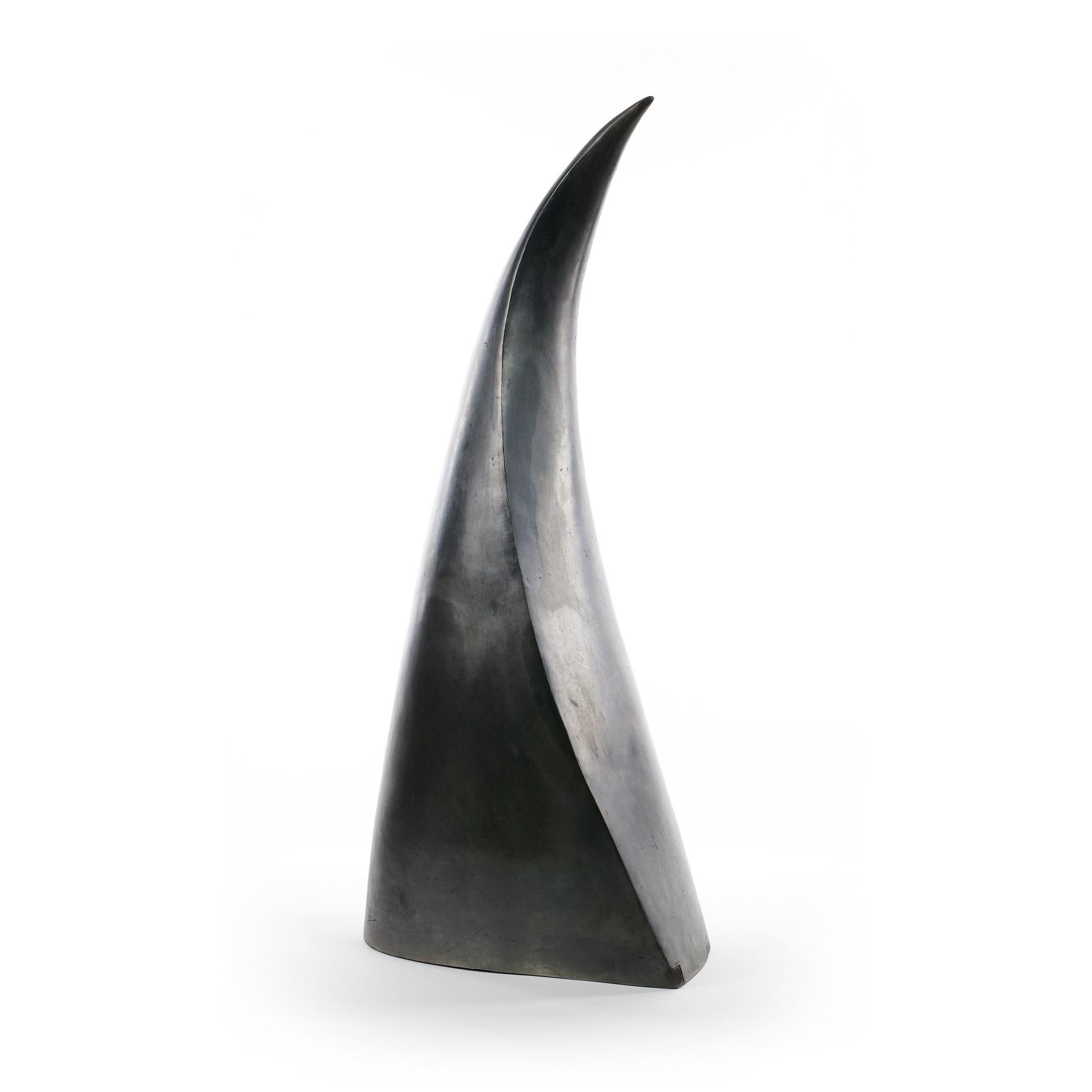 Pinnacle is a unique ceramic sculpture by contemporary artist Tien Wen, dimensions are 74 × 39 × 34 cm (29.1 × 15.4 × 13.4 in). 
The sculpture is signed comes with a certificate of authenticity.

The sculpture has a metallic quality that is similar