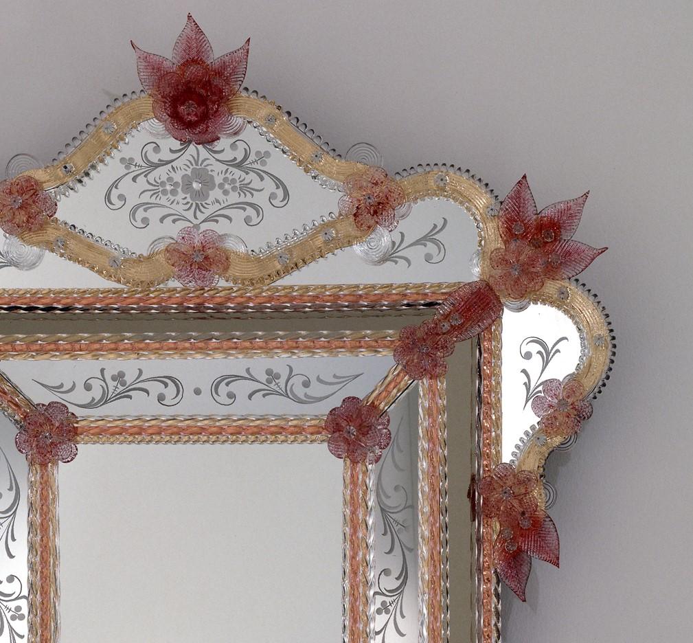 Autre « Tiepolo », miroir en verre de Murano de style vénitien par Fratelli Tosi, fabriqué en Italie en vente