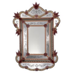 "Tiepolo", Murano Glass Mirror in Venetian Style by Fratelli Tosi, Made in Italy