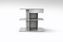 Tier Tables, Pair in Bolted Waxed Aluminum Plate by Jonathan Nesci