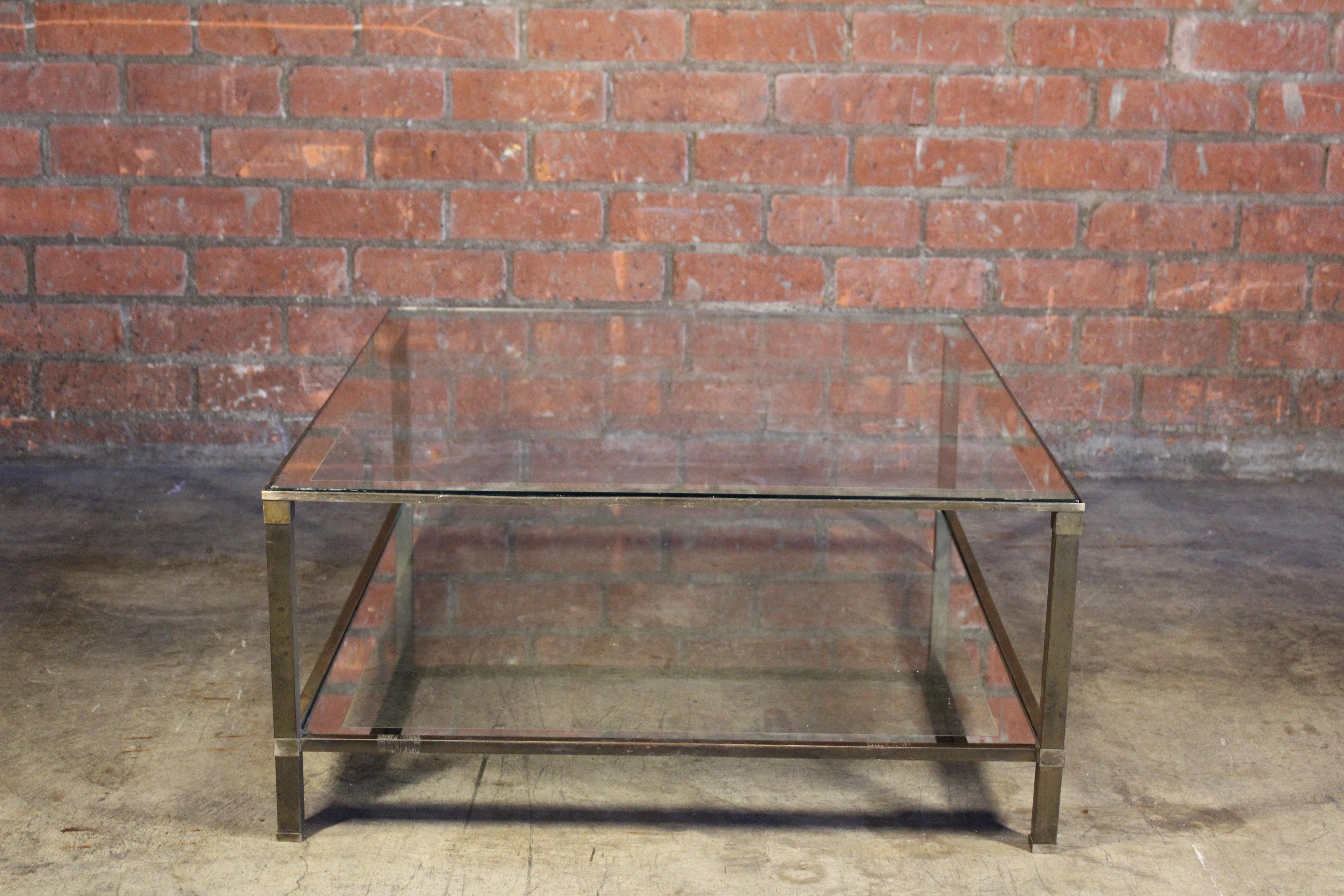 Tiered Brass Coffee Table by Maison Jansen, France, 1960s For Sale 4
