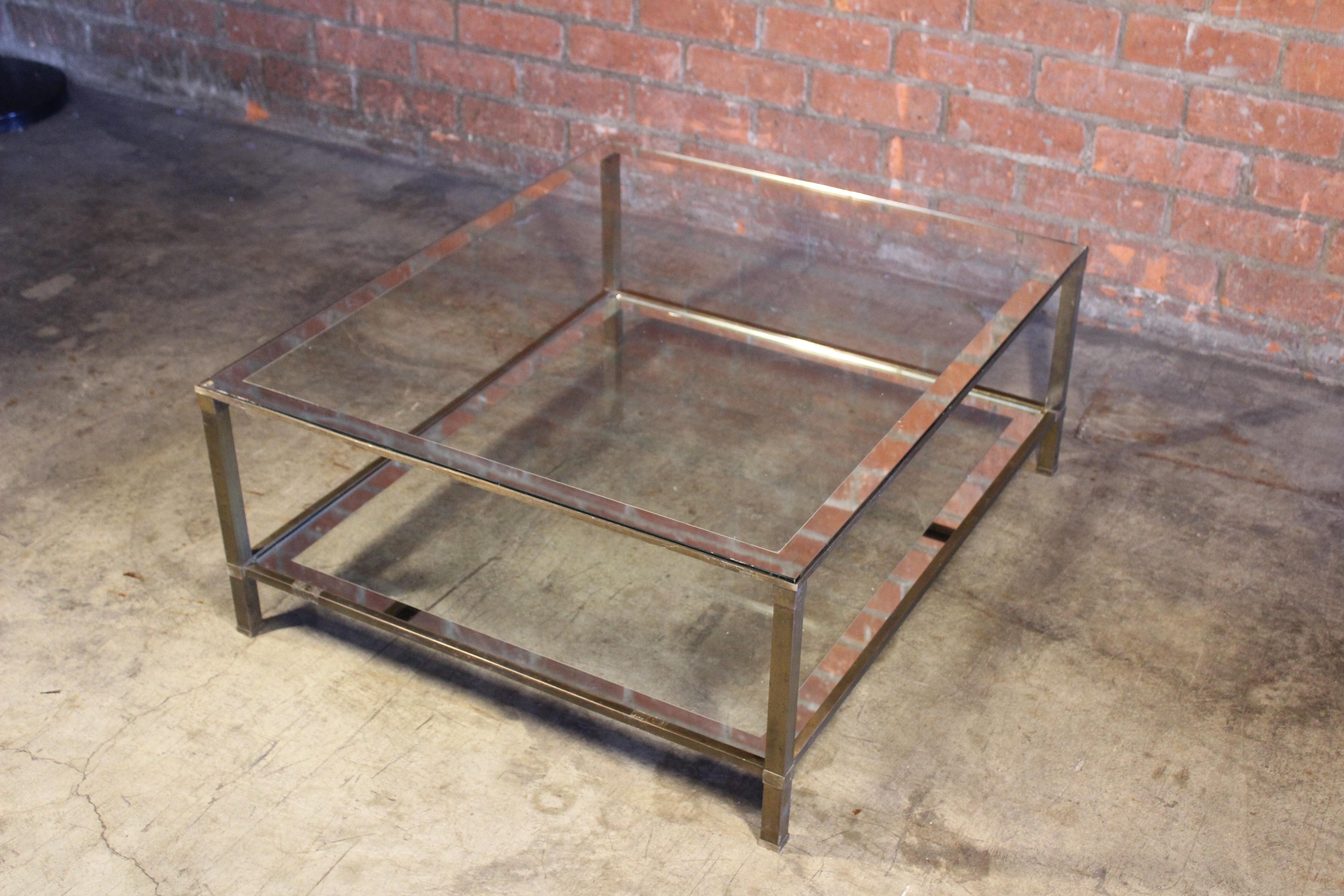 Tiered Brass Coffee Table by Maison Jansen, France, 1960s For Sale 6