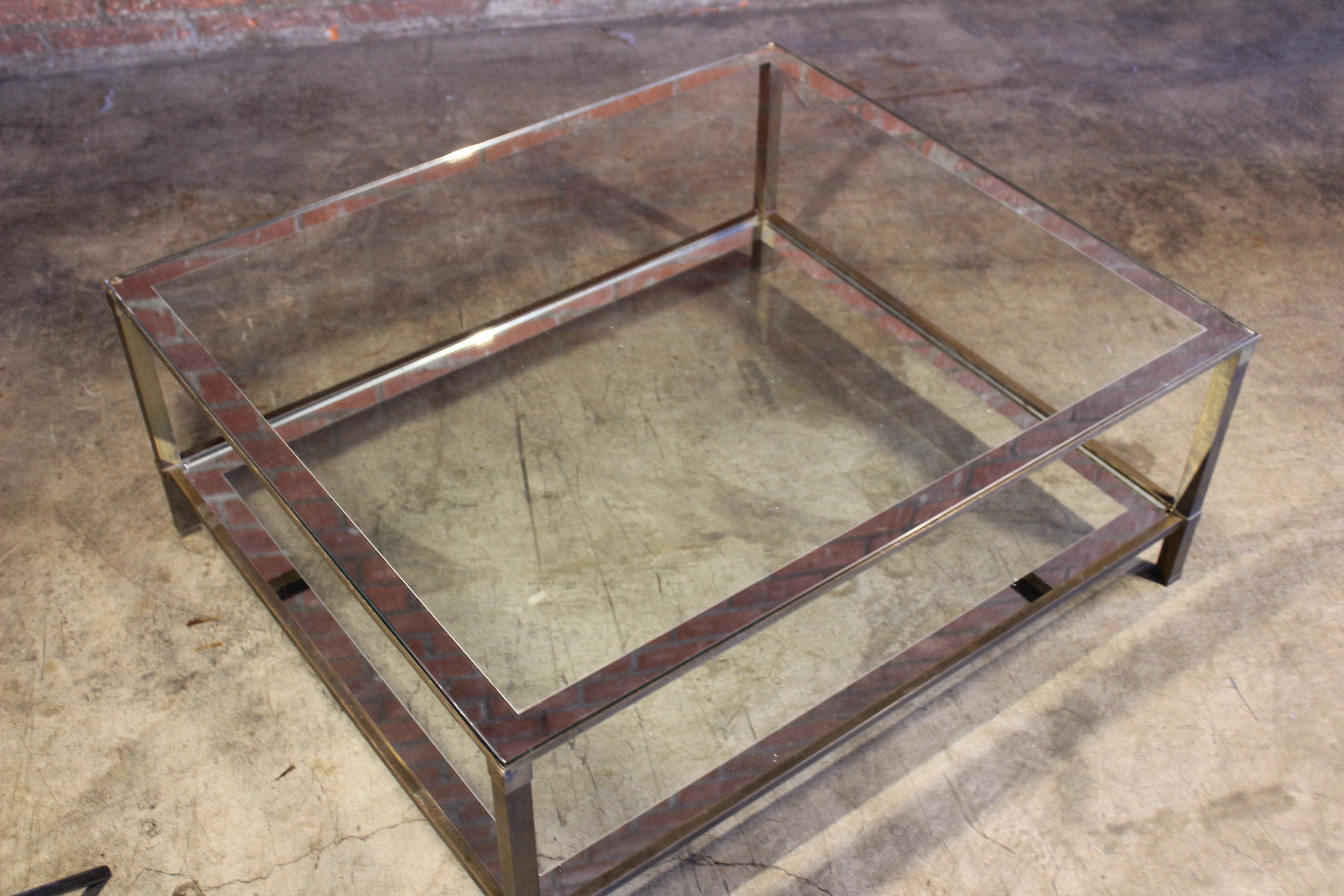Tiered Brass Coffee Table by Maison Jansen, France, 1960s For Sale 12