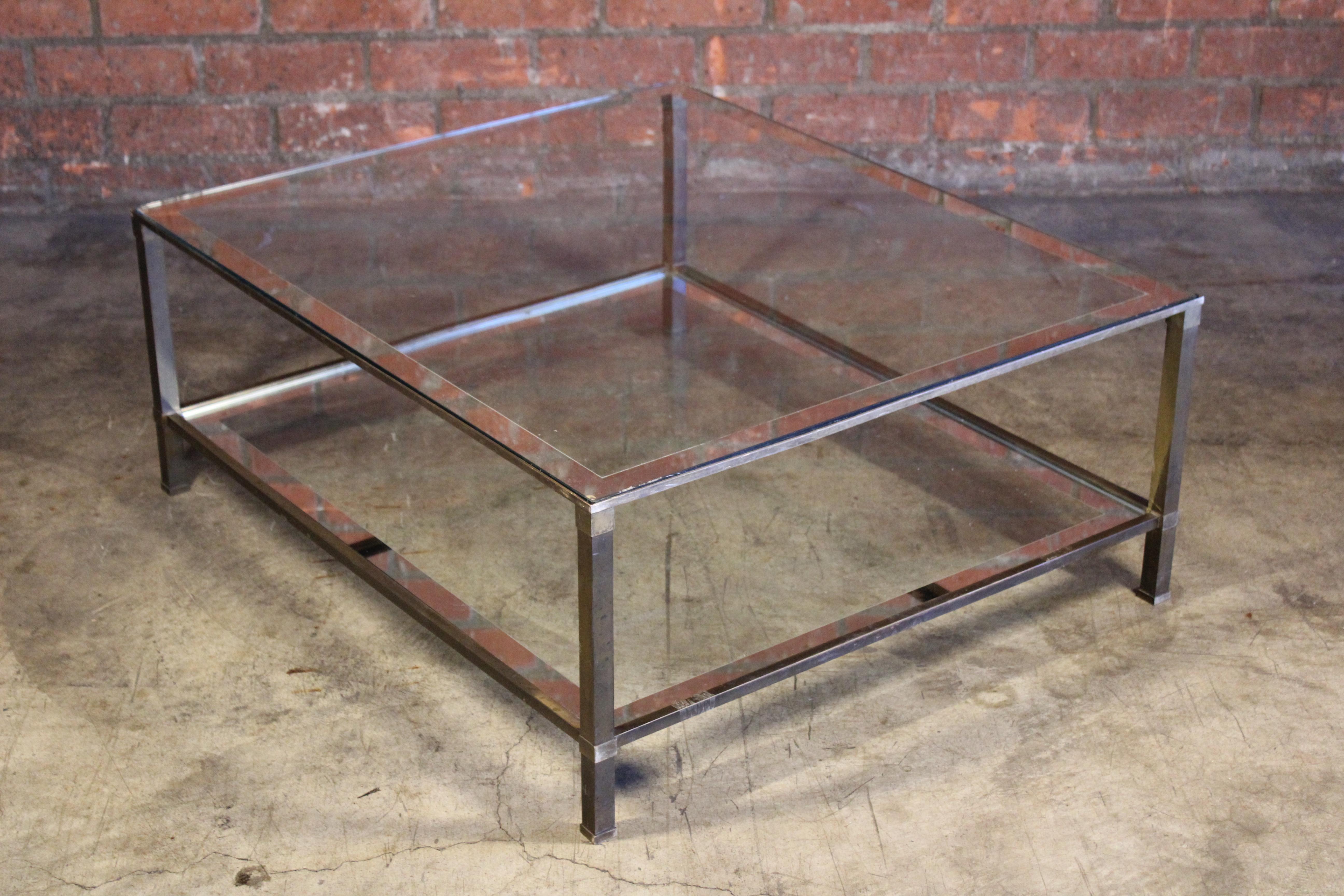 Tiered Brass Coffee Table by Maison Jansen, France, 1960s For Sale 1