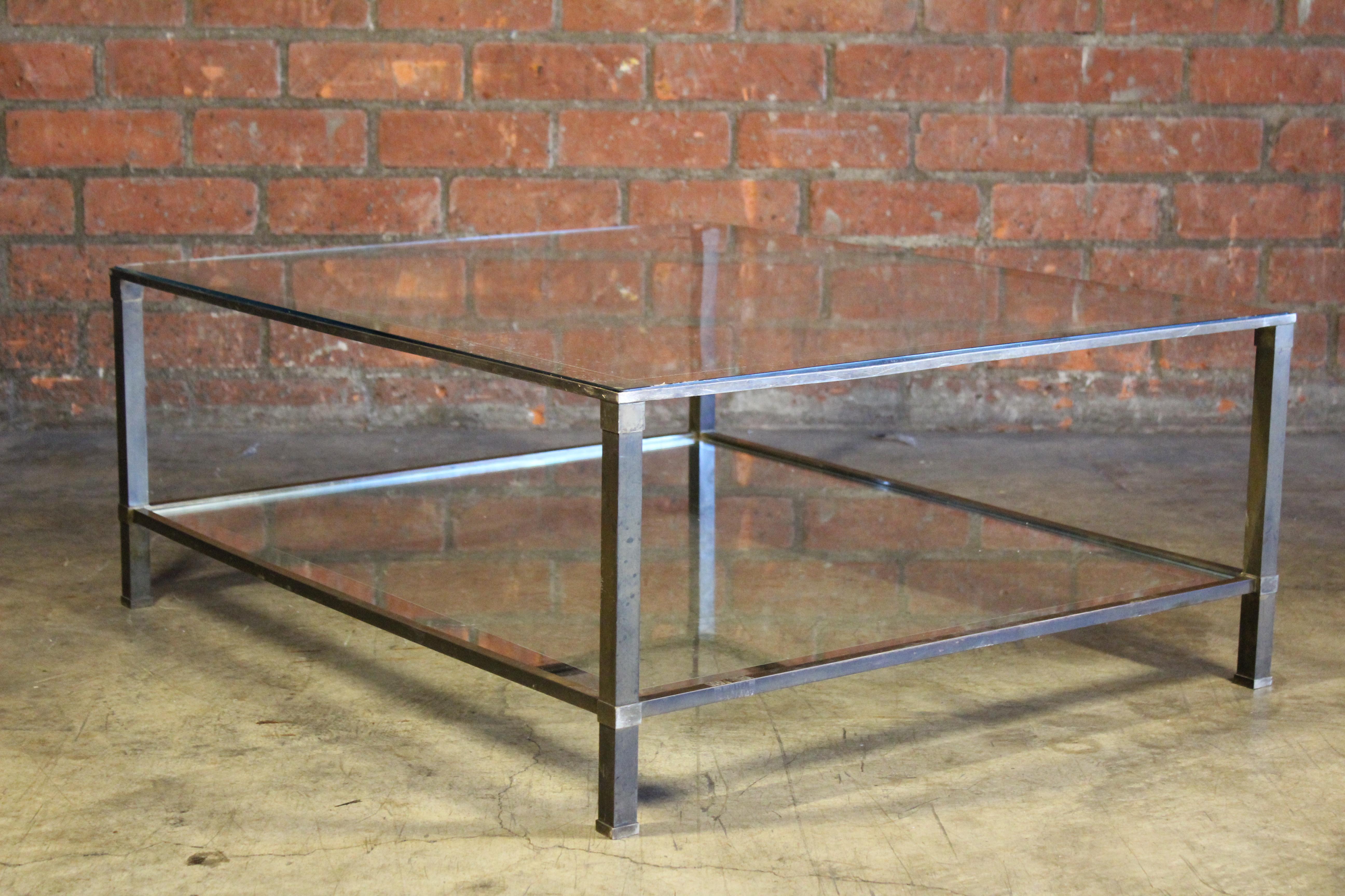 Tiered Brass Coffee Table by Maison Jansen, France, 1960s For Sale 2