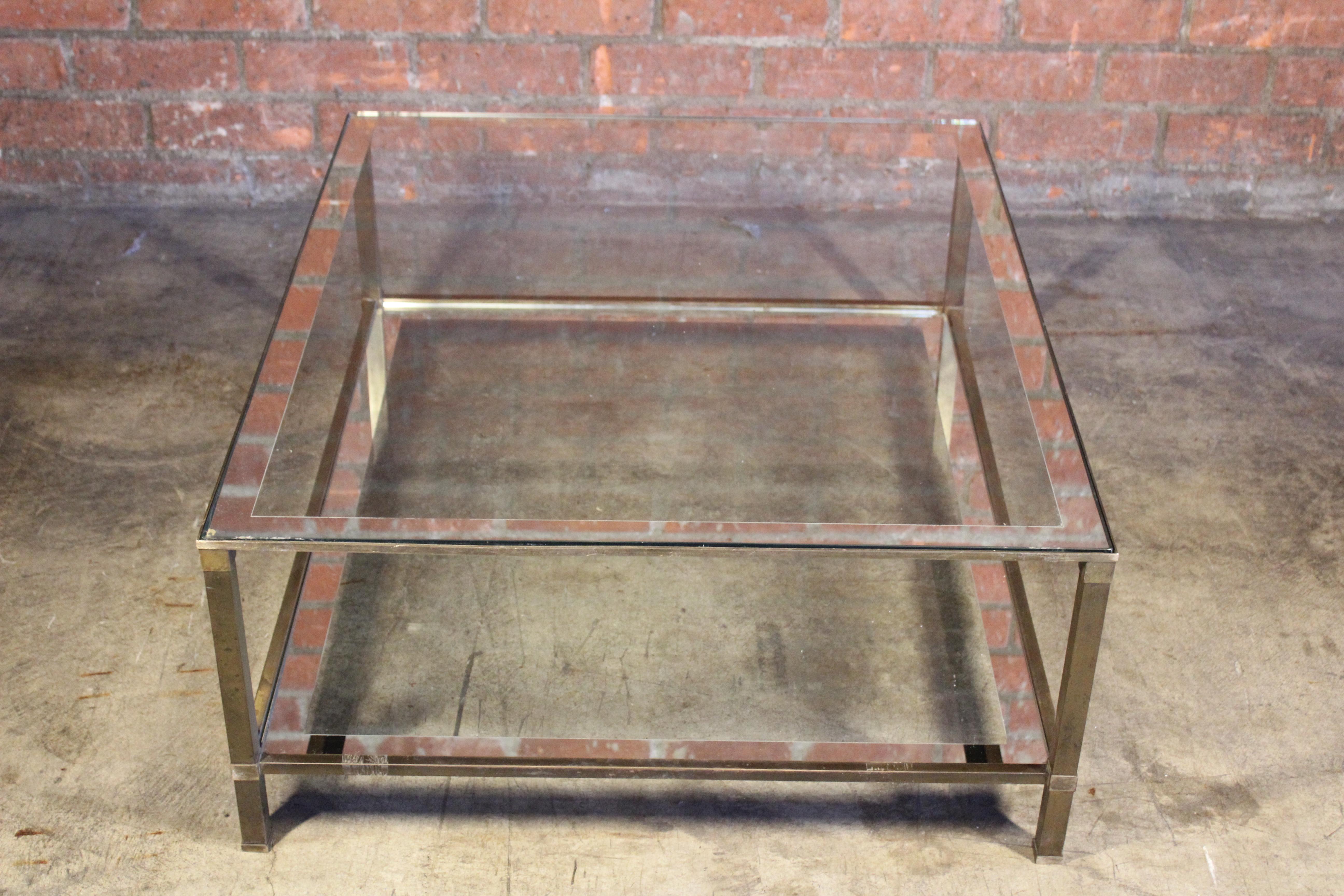 Tiered Brass Coffee Table by Maison Jansen, France, 1960s For Sale 3