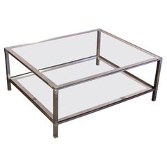 Tiered Brass Coffee Table by Maison Jansen, France, 1960s