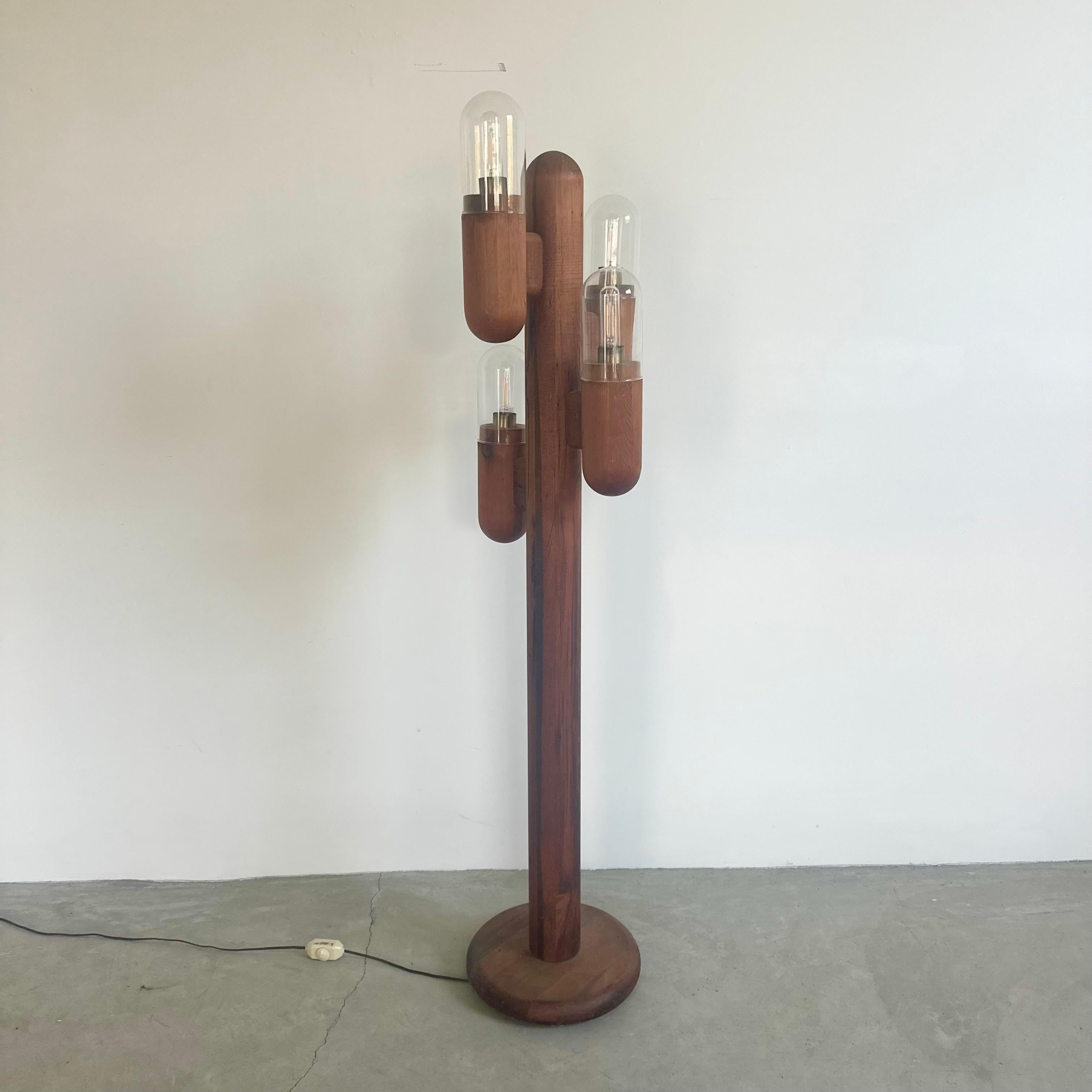 Late 20th Century Tiered Cactus Floor Lamp, 1970s USA For Sale