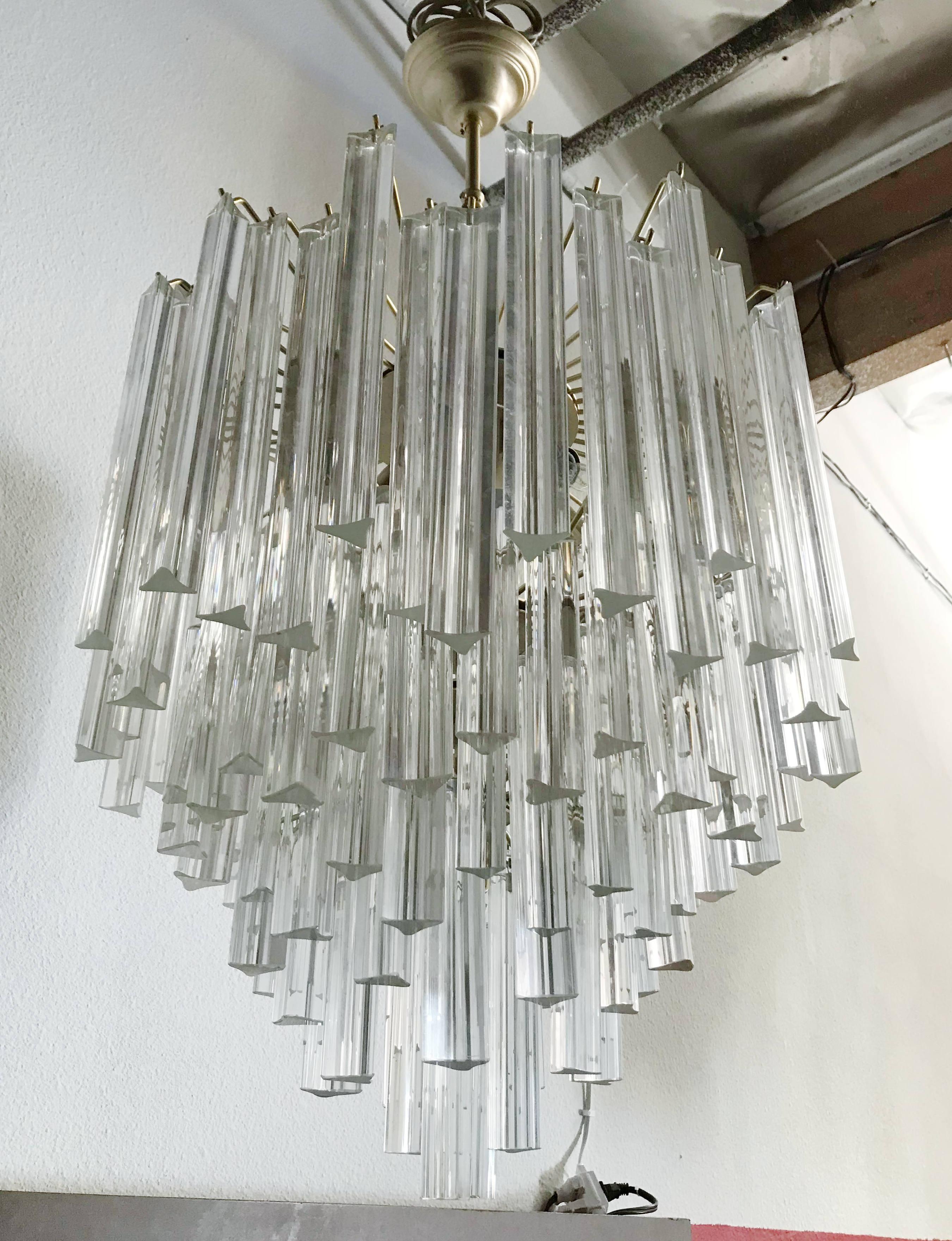 Tiered Chandelier by Venini In Good Condition In Los Angeles, CA