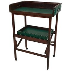 Tiered Cherrywood Folding Serving Bar Cart